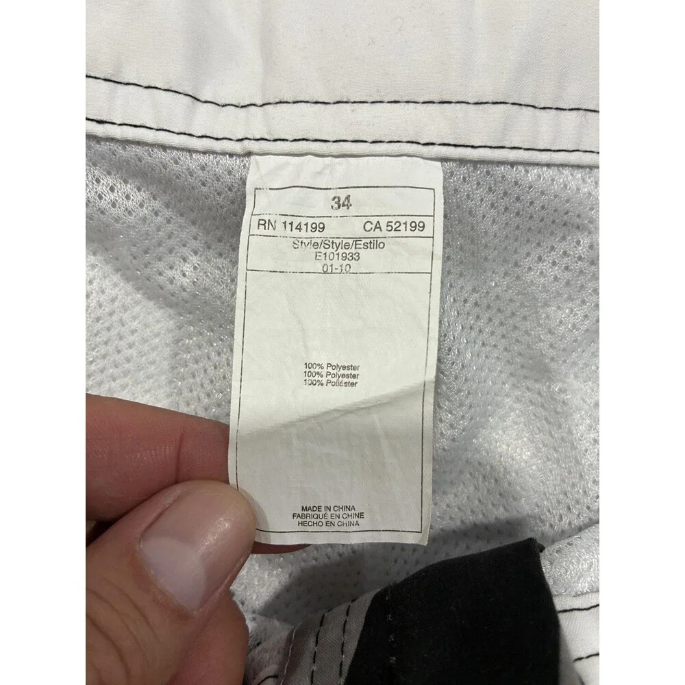 Quiksilver Shorts Mens 34 White Gray Colorblock Board Shorts Swim Trunks